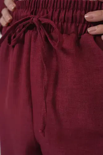 6622 Keten İkili Takım - Bordo-BORDO - 6
