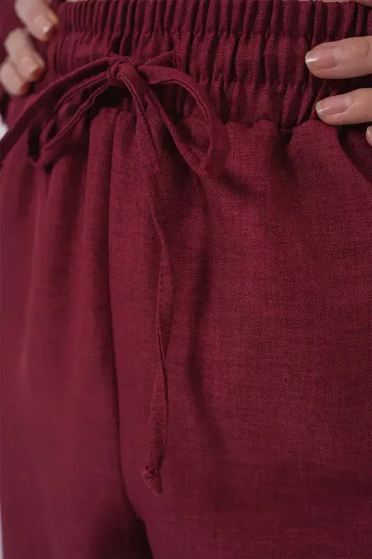 6622 Keten İkili Takım - Bordo-BORDO - 6