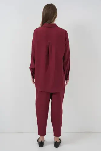 6622 Keten İkili Takım - Bordo-BORDO - 7