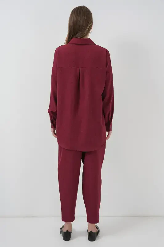 6622 Keten İkili Takım - Bordo-BORDO - 7