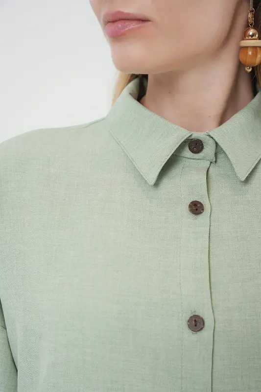 6622 Keten İkili Takım - Mint - MİNT - 5