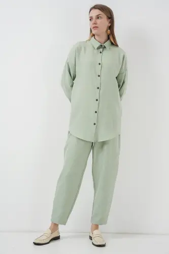 6622 Keten İkili Takım - Mint-MİNT - 3