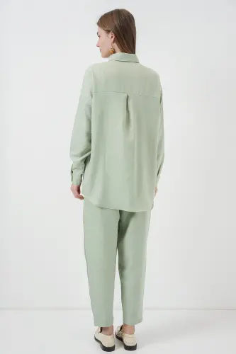 6622 Keten İkili Takım - Mint-MİNT - 6