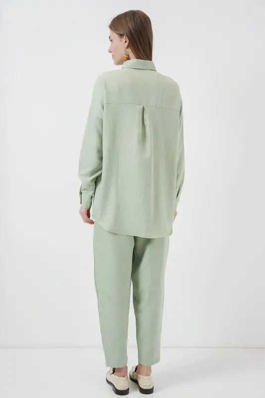 6622 Keten İkili Takım - Mint-MİNT - 6