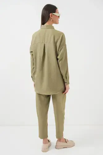 6622 Linen Two Piece Set - Cagla-Cagla - 7