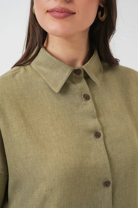 6622 Linen Two Piece Set - Cagla-Cagla - 13