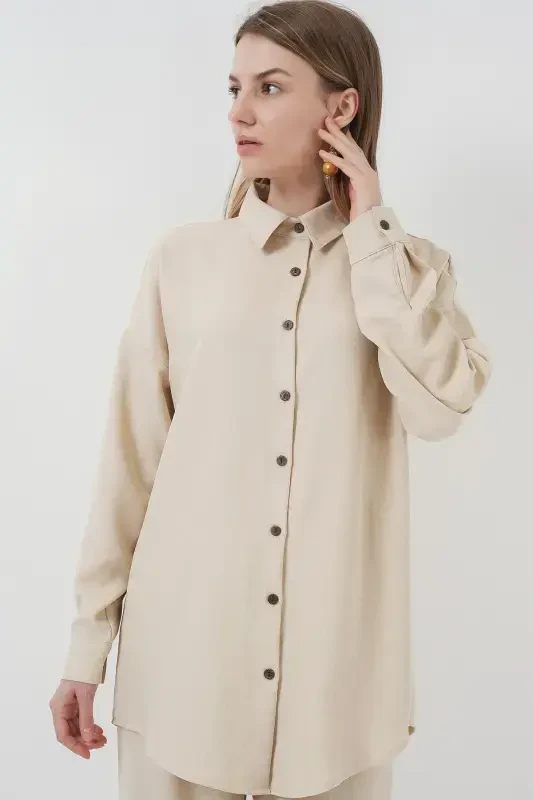 6622 Linen Two Piece Set - M. Cream-M. Cream - 1