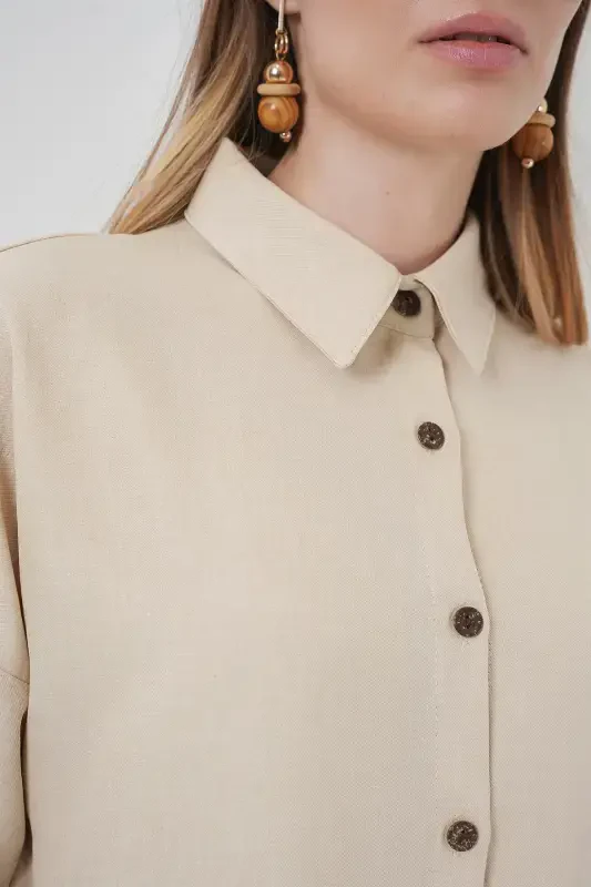 6622 Linen Two Piece Set - M. Cream-M. Cream - 5