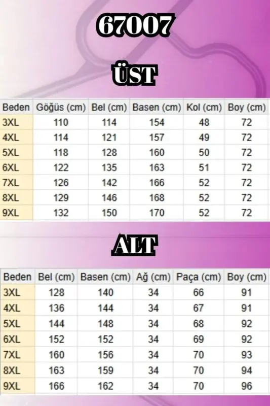 67007 Büyük Beden Kol Ve Etek Ucu Kendinden Ribanalı Pantolonlu Takım - Siyah - 2