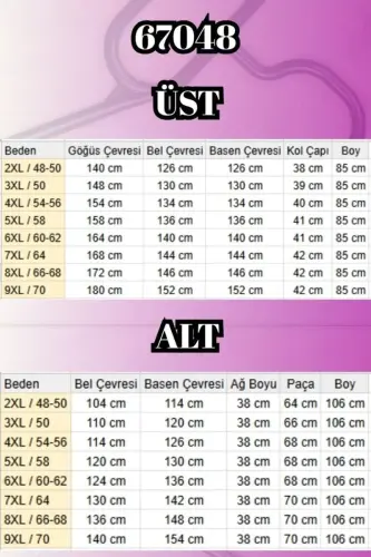 67048 Büyük Beden Patı Kar Tanesi Aksesuar Detaylı Airobin Pantolonlu Takım - Siyah - BÜYÜKBEDENIZ (1)