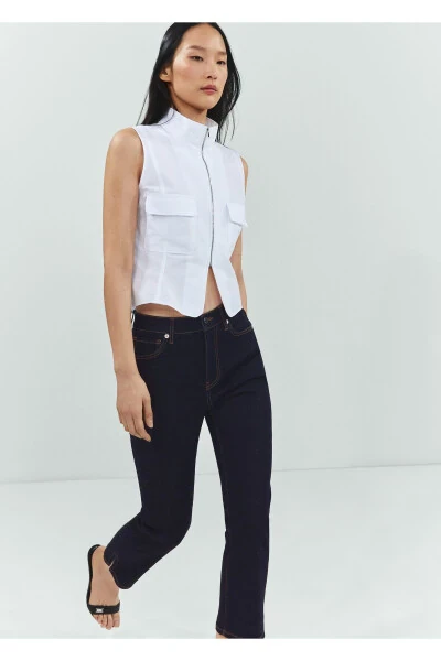 67073695 raqamli quyuq denim ayollar jinsi - 3