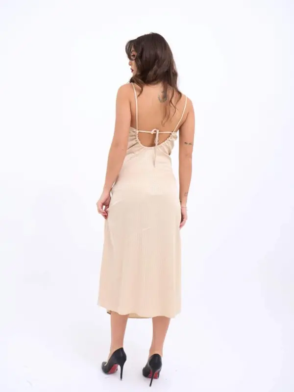 6840 DRESS-BEIGE - 2