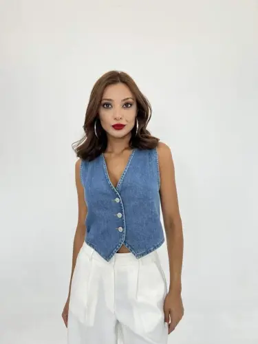 6887 DENIM VEST-BLUE - BÜYÜKBEDENIZ (1)