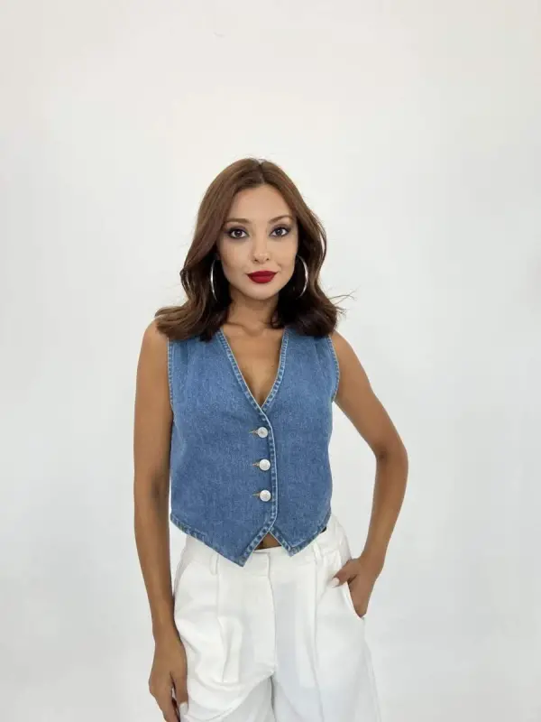 6887 DENIM VEST-BLUE - 5
