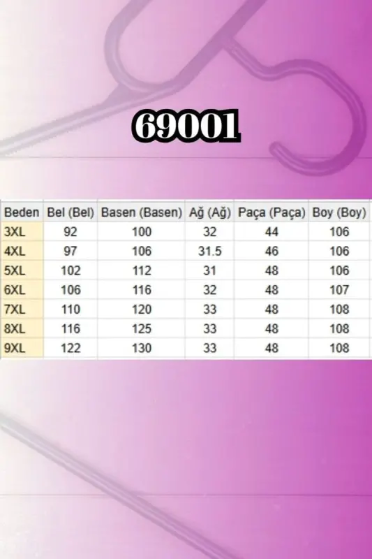 69001 Büyük Beden Beli Lastikli Sahte Cepli Taşlı Kot Pantolon - Lacivert - 2