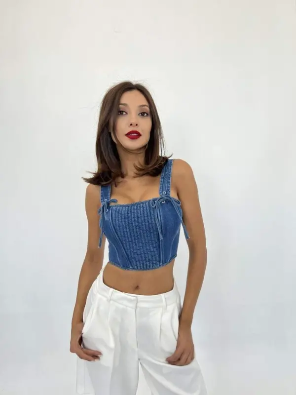 6987 KOT BLUZ-MAVİ - 2