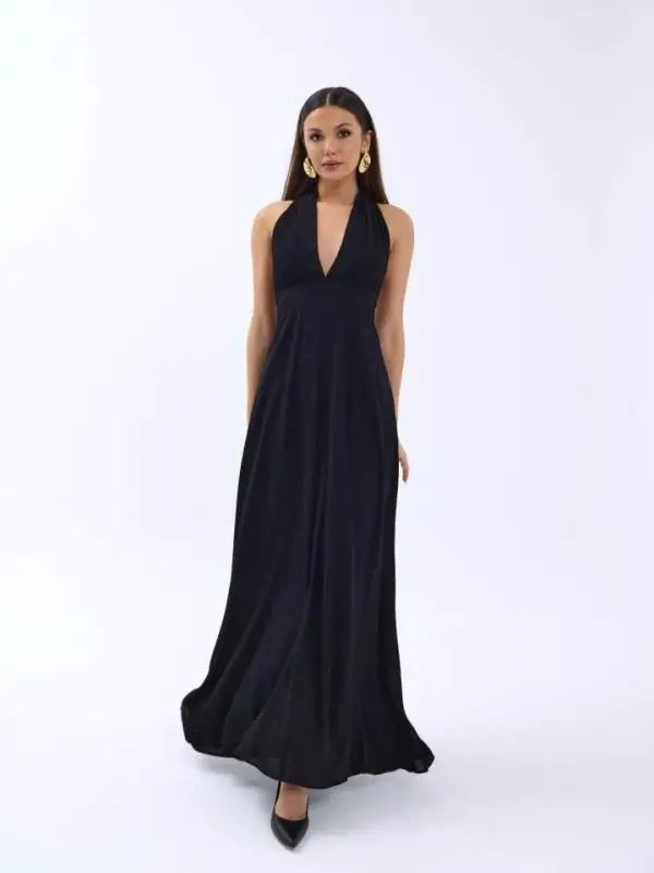 6996 DRESS-BLACK - BÜYÜKBEDENIZ