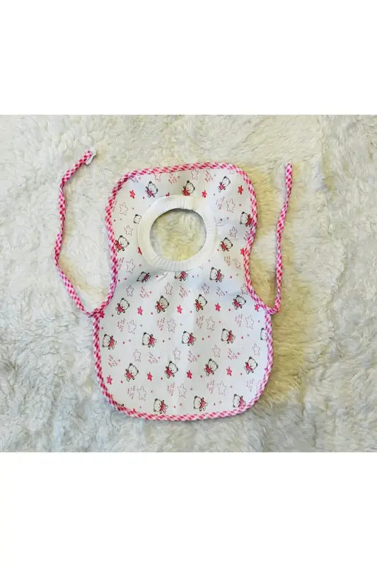 6’lı Ayıcıklı Sıvı Geçirmez Boyundan Geçmeli Kız Erkek Bebek Çocuk Büyük Önlük - 2