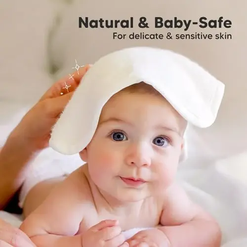 6-Pack Baby Washcloths, Soft Absorbent Washcloths for Face, Body (White) | Viscose from Bamboo Washcloths, Baby Towels, Newborn, Kids, Toddlers, Infant, Gentle on Sensitive Skin, 10x10, Reusable - 5