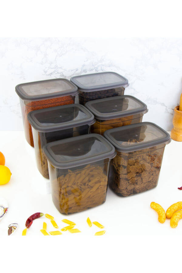 6'lı Decobella Saklama Kabı Seti-1.85 Litre - 2