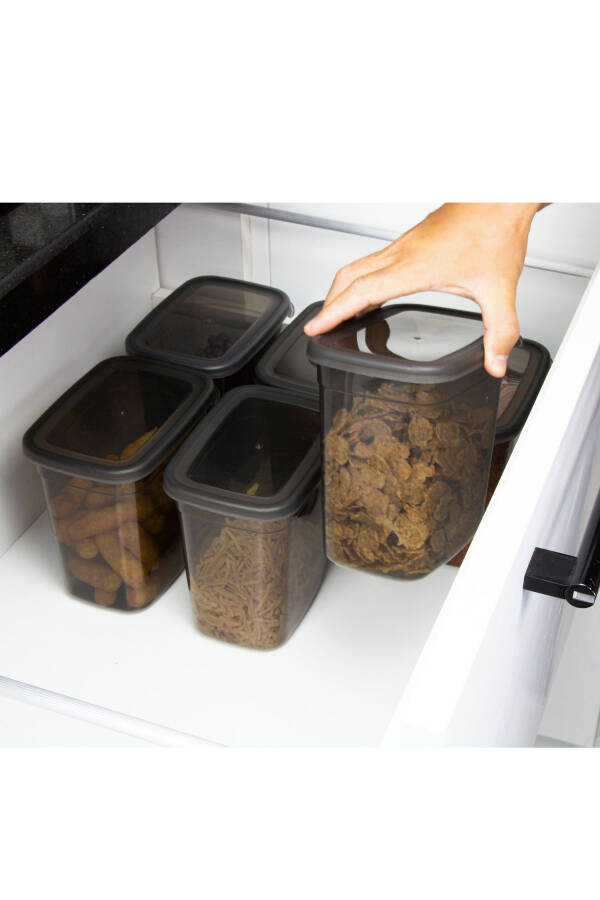 6'lı Decobella Saklama Kabı Seti-1.85 Litre - 7