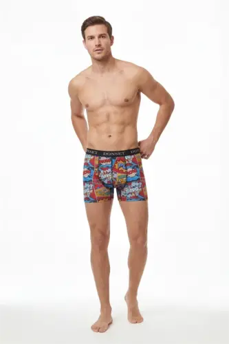 6'lı Erkek Desenli Pamuklu Boxer – Premium Özel Hediye Kutulu Damat Bohçası & Çeyizlik Set - 2