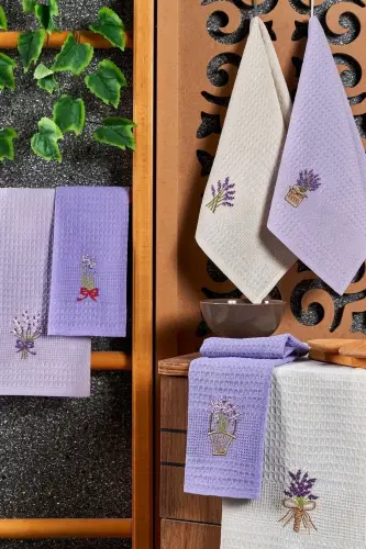 6'lı Mutfak Havlusu Lavanta Seti 40x60 - Lila - 2