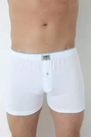 6-Pack White Men's Jersey Terry Waistband Boxer Brief 100% Cotton - 3