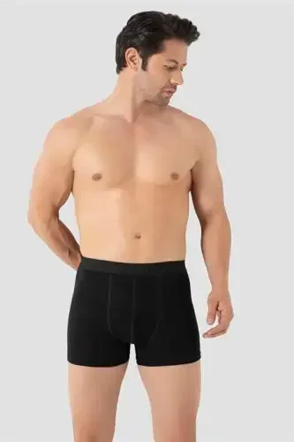 6'lı Paket Erkek Pamuklu Likralı Esnek Kumaş Renkli Boxer - 6