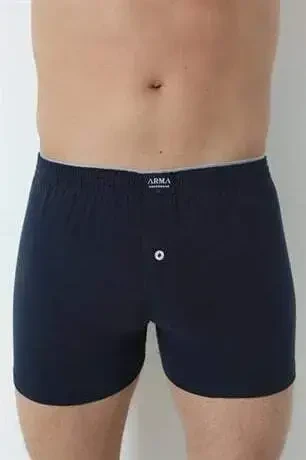 6'lı Paket Lacivert Erkek Penye Havlu Bel Boxer %100 Pamuk - 4