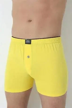 6'lı Paket Sarı Erkek Penye Havlu Bel Boxer %100 Pamuk - 2