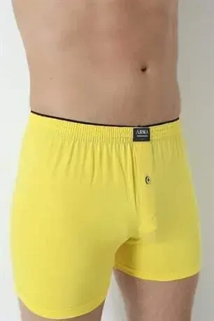 6'lı Paket Sarı Erkek Penye Havlu Bel Boxer %100 Pamuk - 4
