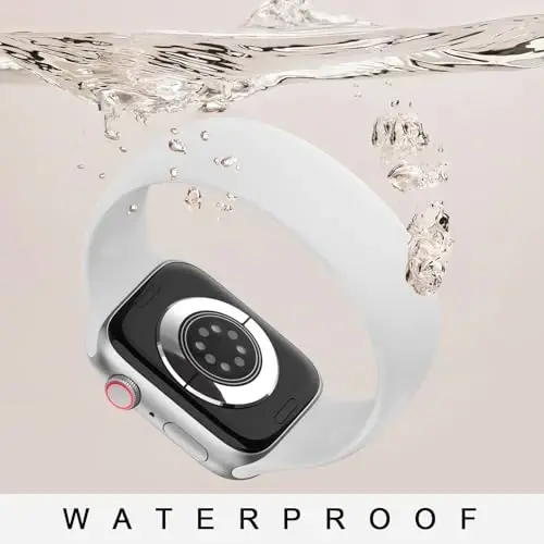 6 Pack Silicone Solo Loop Bands Compatible with Watch Band 40mm 38mm 41mm 44mm 45mm 46mm 42mm 49mm, Soft Stretchy Strap Sport Replacement Wristband for iWatch Series 10 9 8 7 6 SE 5 Ultra 4 3 2 1 - 3