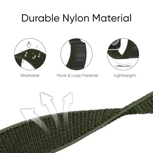 6'lı Paket Spor Naylon Döngü Kordon, Apple Watch Kordonları 38mm 40mm 41mm 42mm 44mm 45mm 46mm 49mm ile Uyumlu, Kadın Erkek için Ayarlanabilir Nefes Alabilir Örgülü Kayışlar iWatch Series 10/9/8/7/6/5/4/3/SE/Ultra - HONEYSTRAPER