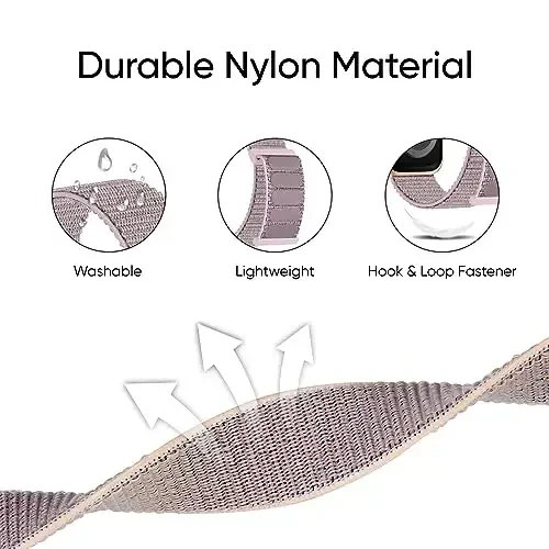 6 Pack Sport Nylon Loop Band Compatible with Apple Watch Band 38mm 40mm 41mm 42mm 44mm 45mm 46mm 49mm for Women Men, Adjustable Breathable Braided Straps for iWatch Series 11/10/9/8/7/6/5/4/3/SE/Ultra - 2