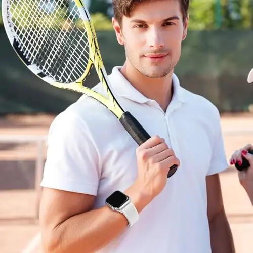 6 Pack Sport Nylon Loop Band Compatible with Apple Watch Band 38mm 40mm 41mm 42mm 44mm 45mm 46mm 49mm for Women Men, Adjustable Breathable Braided Straps for iWatch Series 11/10/9/8/7/6/5/4/3/SE/Ultra - 5