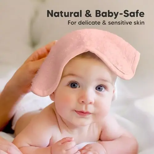 6'lı Paket Yumuşak Bebek Yıkama Bezleri, Bambu Viskon - Çocuklar, Yeni Doğan Banyo Havluları, Bebek Duşu, Küçük Çocuk Yeniden Kullanılabilir Yüz Havlusu, Cilde Nazik, Bebekler için Yüz Yıkama Bezleri, 10x10 (Allık Pembe) - 5