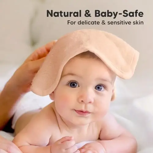 6-Pack Baby Washcloths - Soft Absorbent Viscose from Bamboo Wash Cloths for Babies, Kids, Toddlers, Infant, Newborn Bath Towels, Gentle on Sensitive Skin, 10x10 Reusable Face Towels (Mellow) - 5
