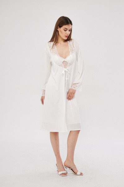 6'lı Penye Gecelik Sabahlık Pijama Takım Şort Takım Gelin Çeyiz Seti - 6