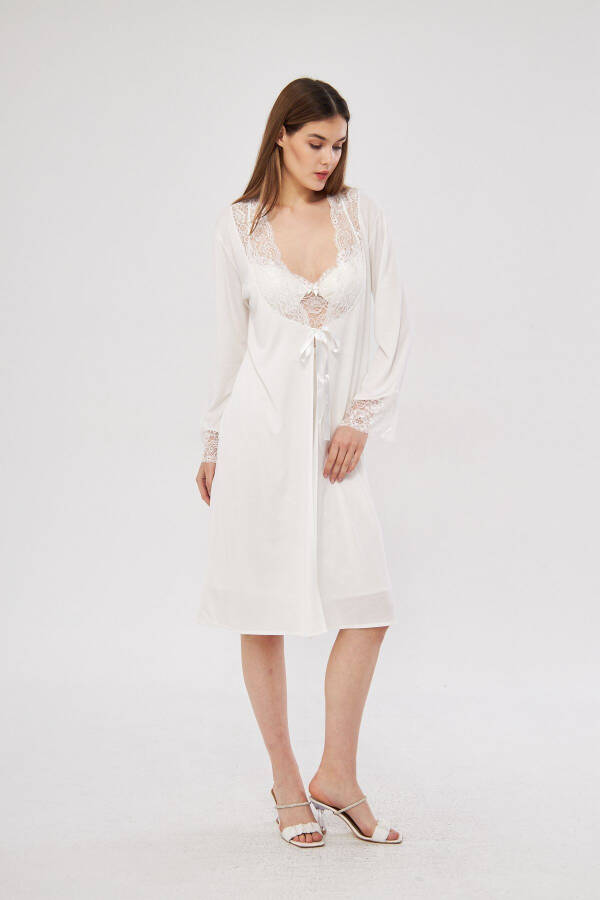 6'lı Penye Gecelik Sabahlık Pijama Takım Şort Takım Gelin Çeyiz Seti - 6