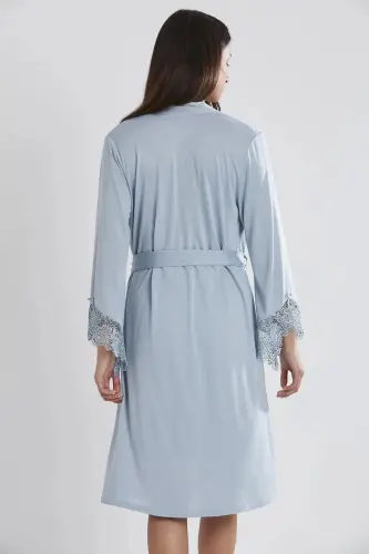 6'lı Penye Gecelik Sabahlık Takım Çeyiz Seti 5040 - Mist-Yeşil - 3