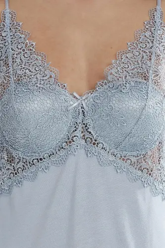 6'lı Penye Gecelik Sabahlık Takım Çeyiz Seti 5040 - Mist-Yeşil - 5