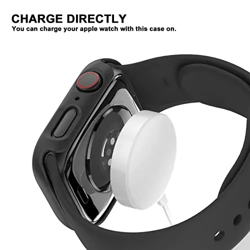 6 Pack Hard PC Case with Tempered Glass Screen Protector 44mm for Apple Watch SE 3/SE(2nd) Series 6/SE/5/4,Rontion Ultra-Thin Scratch Resistant Full Protective Bumper Cover for iWatch 44mm Accessorie - 4