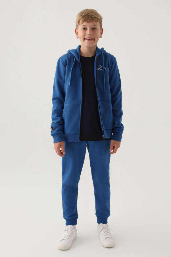 7-16 Yaş Erkek Çocuk Hırka -Mavi- - 1