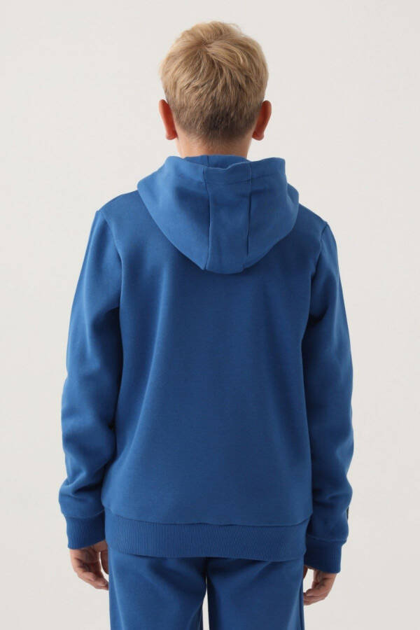 7-16 Yaş Erkek Çocuk Hırka -Mavi- - 4