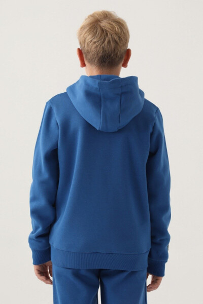 7-16 Yaş Erkek Çocuk Hırka -Mavi- - 4