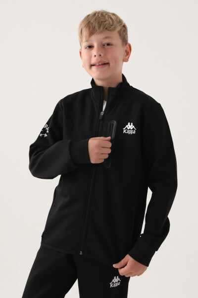 7-16 Years KAPPA Boys Fleece Jacket - Black - 2