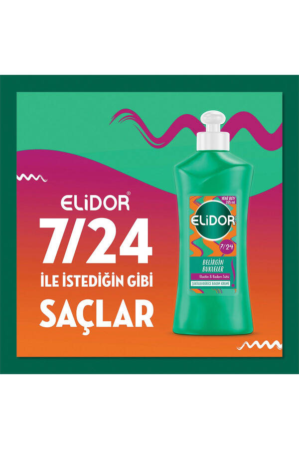 7 24 Şekillendirici Saç Bakım Kremi Belirgin Bukleler Elastin Badem Sütü 265 ml - 3