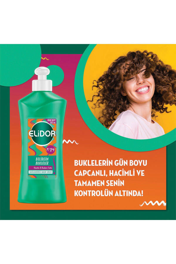 7 24 Şekillendirici Saç Bakım Kremi Belirgin Bukleler Elastin Badem Sütü 265 ml - 4