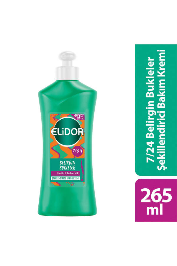 7 24 Şekillendirici Saç Bakım Kremi Belirgin Bukleler Elastin Badem Sütü 265 ml - 8